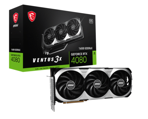 MSI GeForce RTX 4080 16GB VENTUS 3X E OC  - Carte graphique MSI - 0