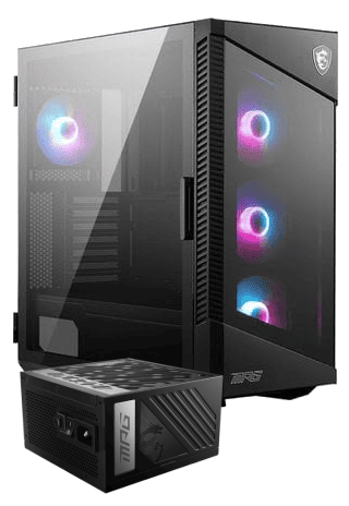 MSI MPG VELOX 100R Noir + MPG A1000GS PCIE5 Noir Noir - Boîtier PC - 0