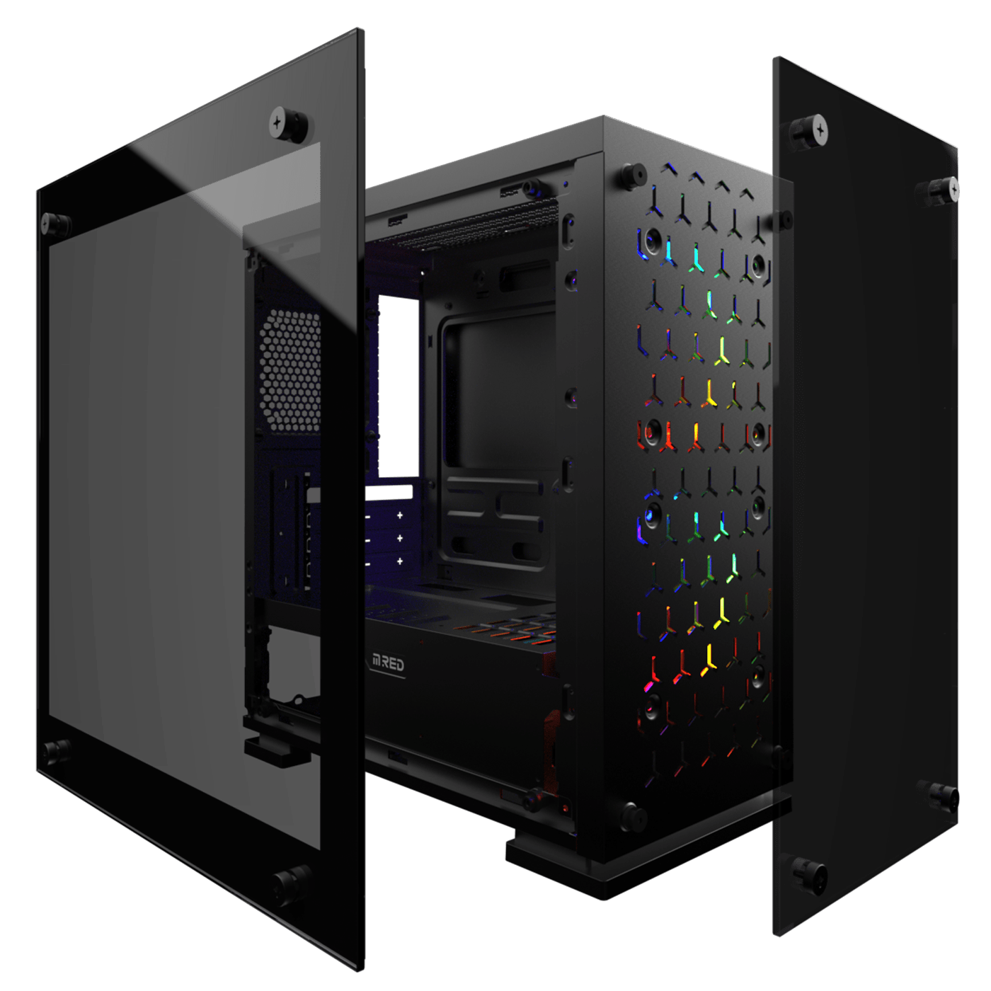 M.RED Boitier Solar Gun RGB Noir - Boîtier PC M.RED - Cybertek.fr - 2