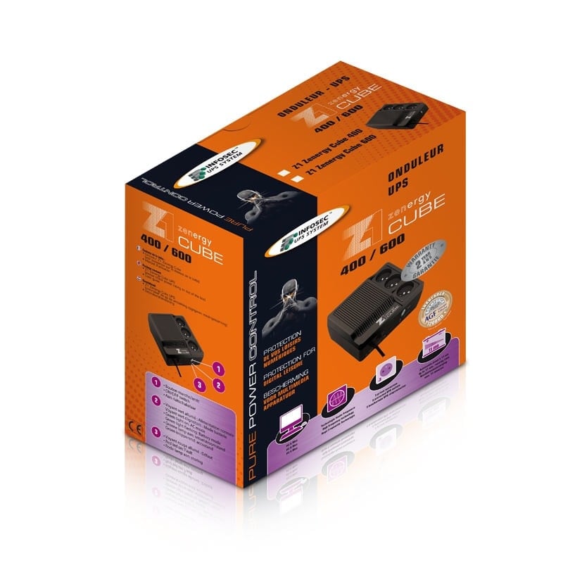 Z1 - Zenergy Cube 400 / 400VA - Haute Frequence - Onduleur Infosec - 1