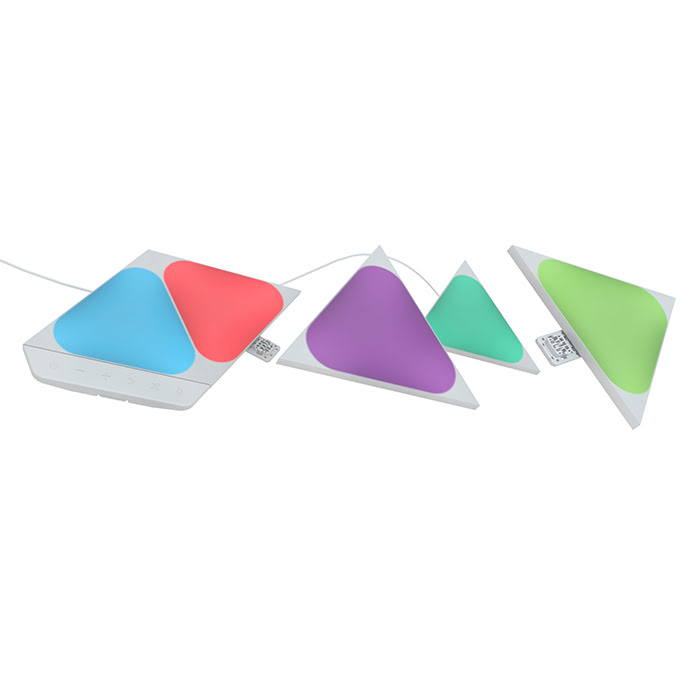 Nanoleaf Shapes Mini Triangles Starter Kit - 5 Pièces (NL48-5002TW-5PK) - Achat / Vente Objet connecté / Domotique sur Cybertek.fr - 5