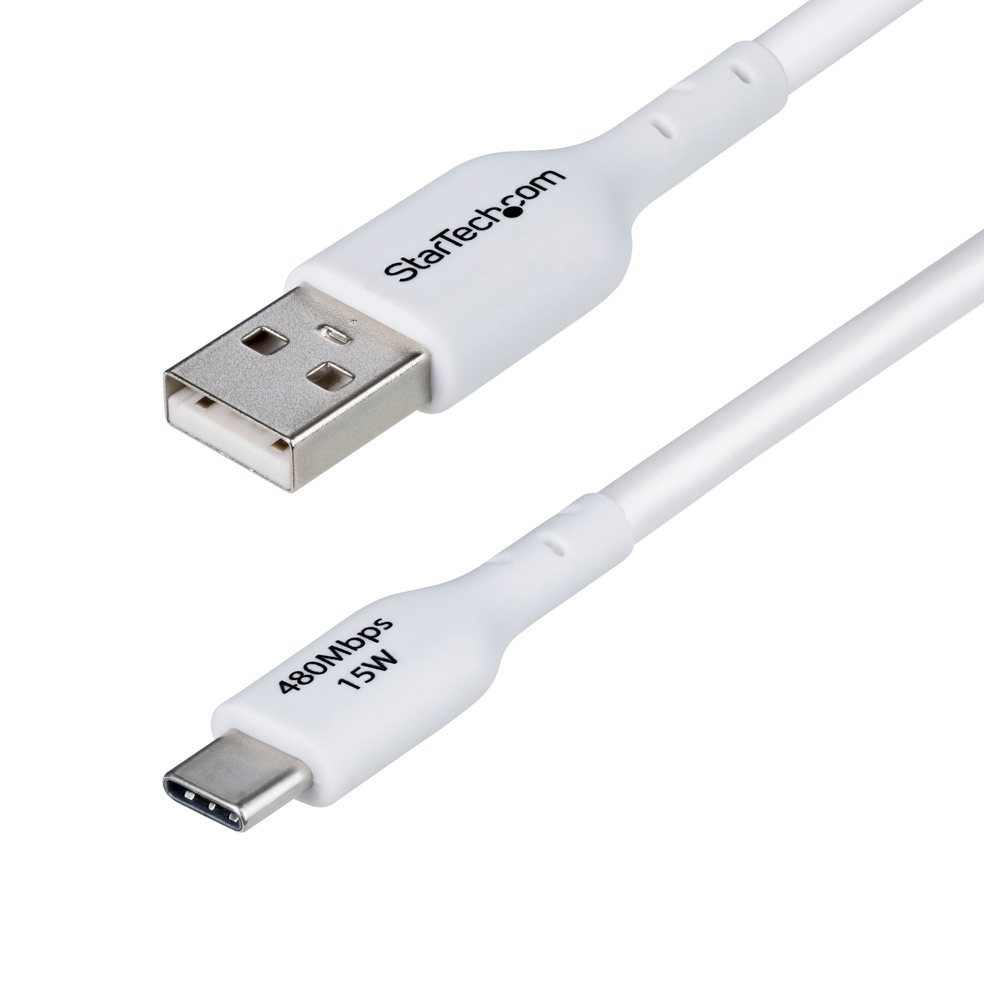 Câble USB-A vers USB-C mâle/mâle - 3m - Blanc - Connectique PC - 0