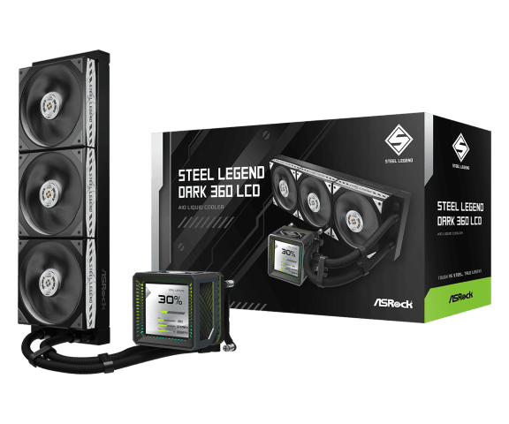 ASRock STEEL LEGEND DARK 360 LCD - 360mm - Noir - Watercooling - 1