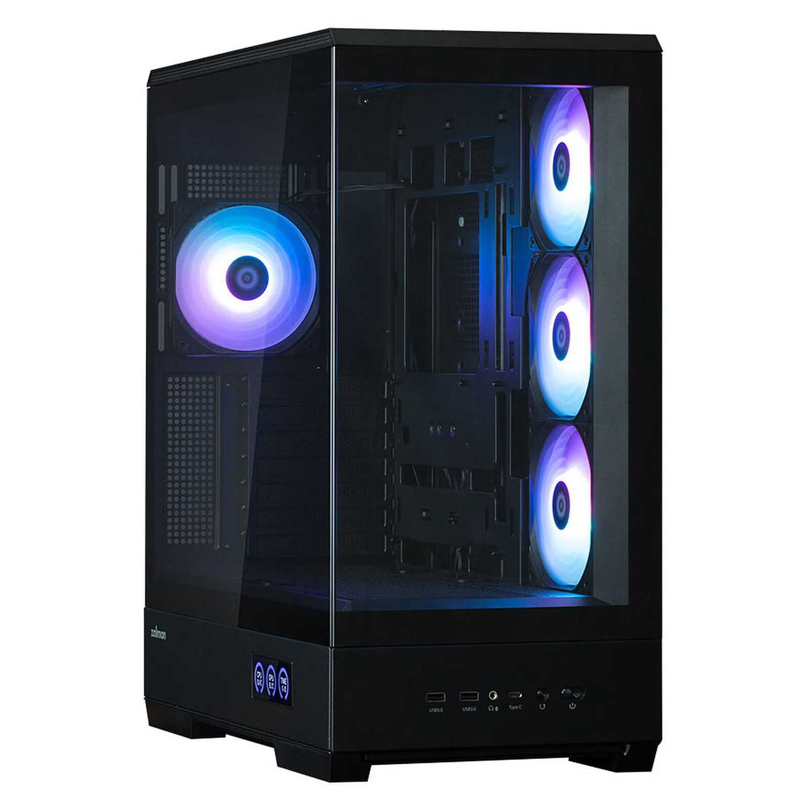 Boîtier PC Zalman P50 DS RGB Noir - MT/Sans Alim/ATX Cybertek