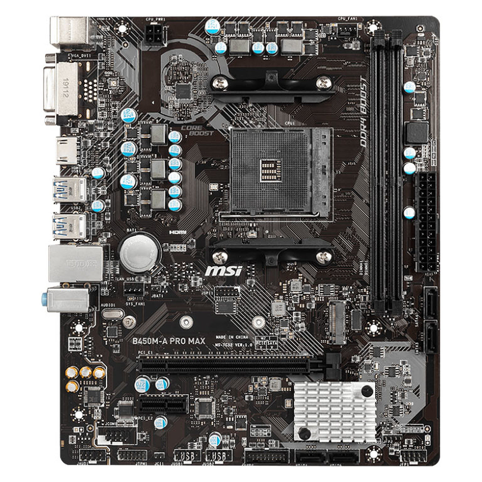 MSI B450M-A PRO MAX Micro-ATX DDR4 - Carte mère MSI - Cybertek.fr