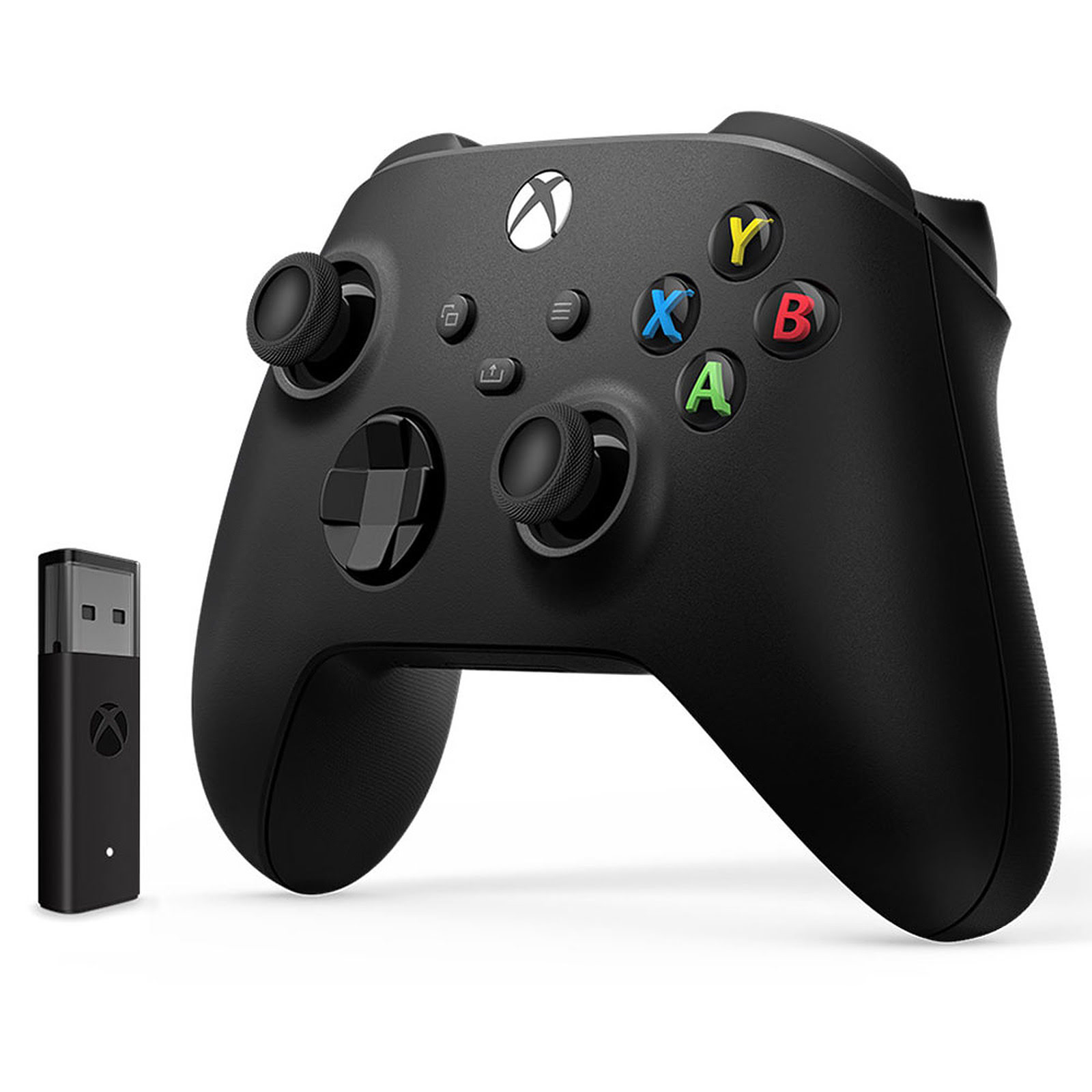 Microsoft Manette sans fil noire Xbox avec Adaptateur PC - Périphérique de jeu - 2