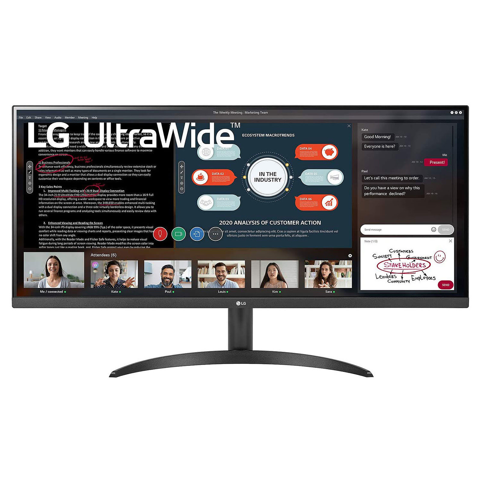 LG 34 pouces  34WP500-B - Ecran PC LG - Cybertek.fr - 0