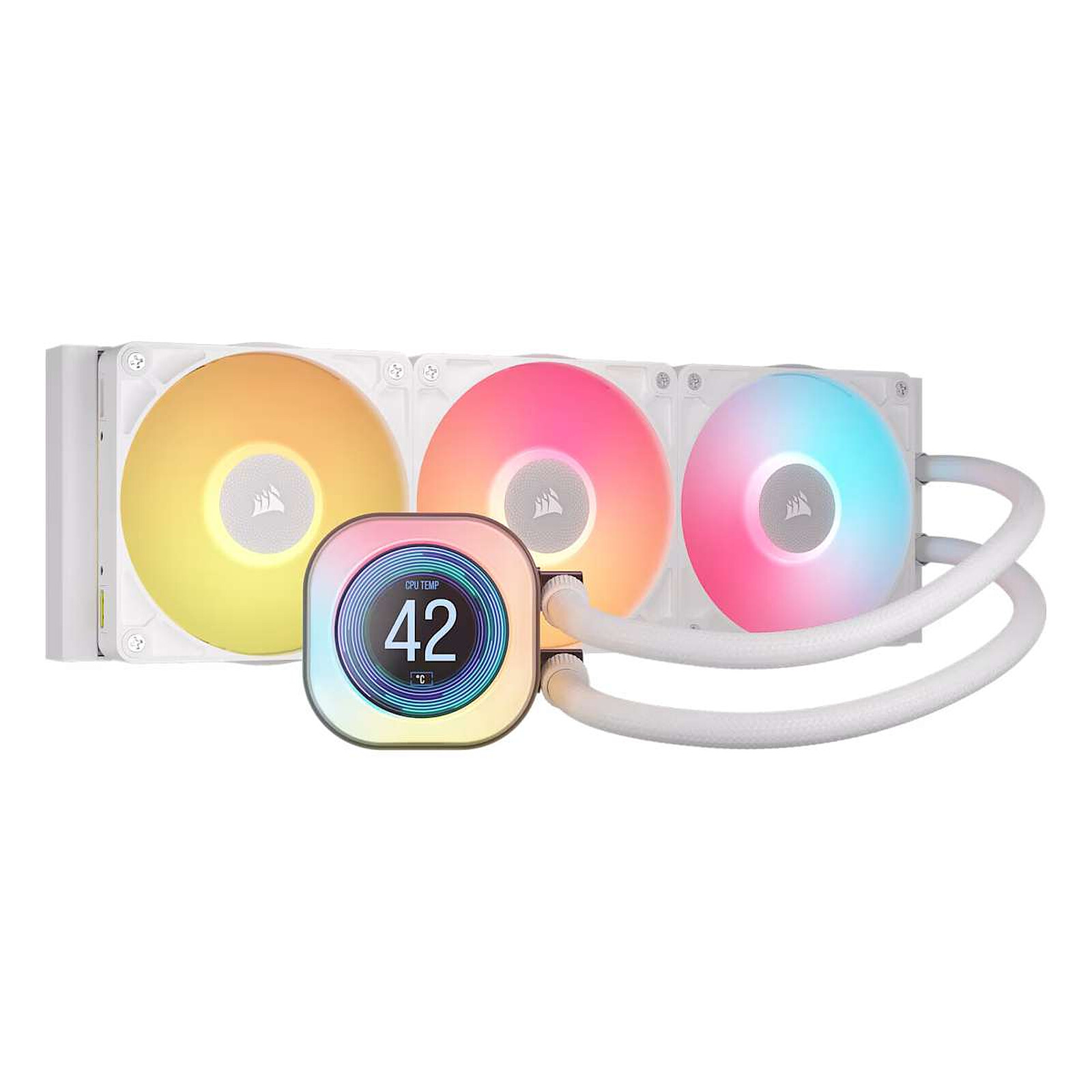 Corsair iCUE LINK TITAN - 360 RX LCD AIO/360mm - Blanc - Watercooling - 0