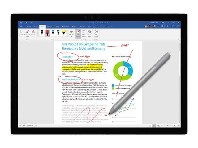 Stylet Surface Pen - Platine - Accessoire tablette Microsoft - 1