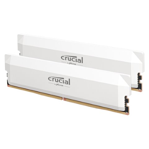 Crucial Pro Overclocking 64Go (2x32Go) DDR5 6000MHz CL40 Blanc - Mémoire PC Crucial sur Cybertek.fr - 0