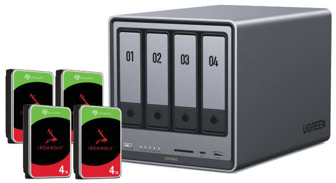Serveur NAS UGREEN DXP4800 - 4 Baies avec 4 disques 4To Cybertek