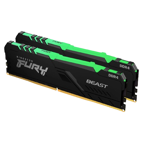 Kingston Fury Beast RGB 16Go (2x8Go) DDR4 3200MHz - Mémoire PC Kingston sur Cybertek.fr - 0
