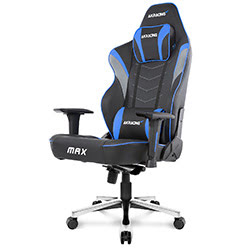 AKRacing Master Max Bleu - Noir/Bleu/Simili Cuir/4D