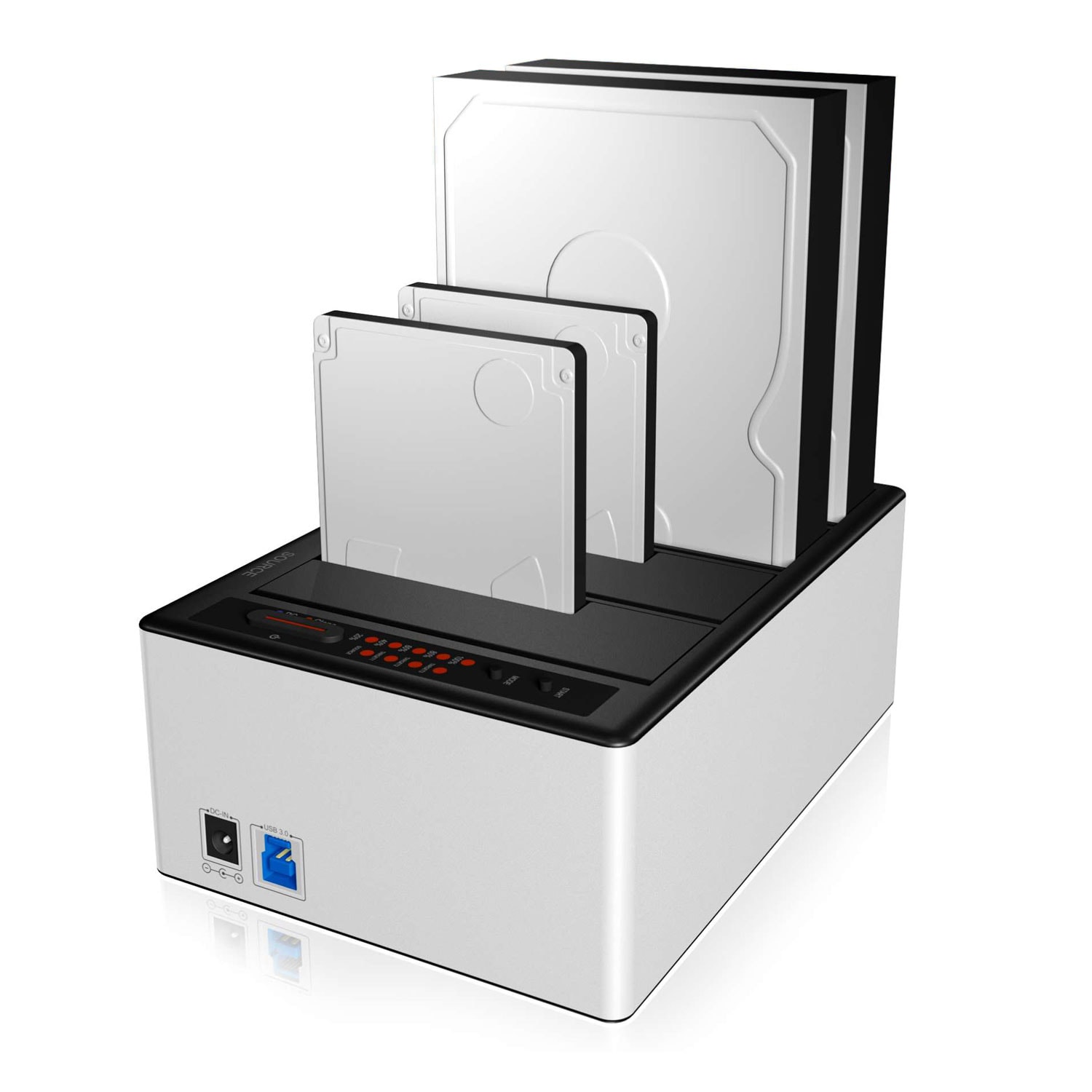 Icy Box Clone Station USB3.0 4 Baies - Boîtier externe - 0