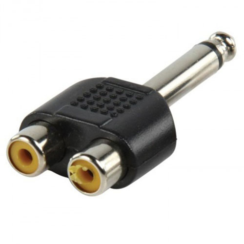 Adaptateur RCA mono Male - 2x RCA Mono Femelle   - 0