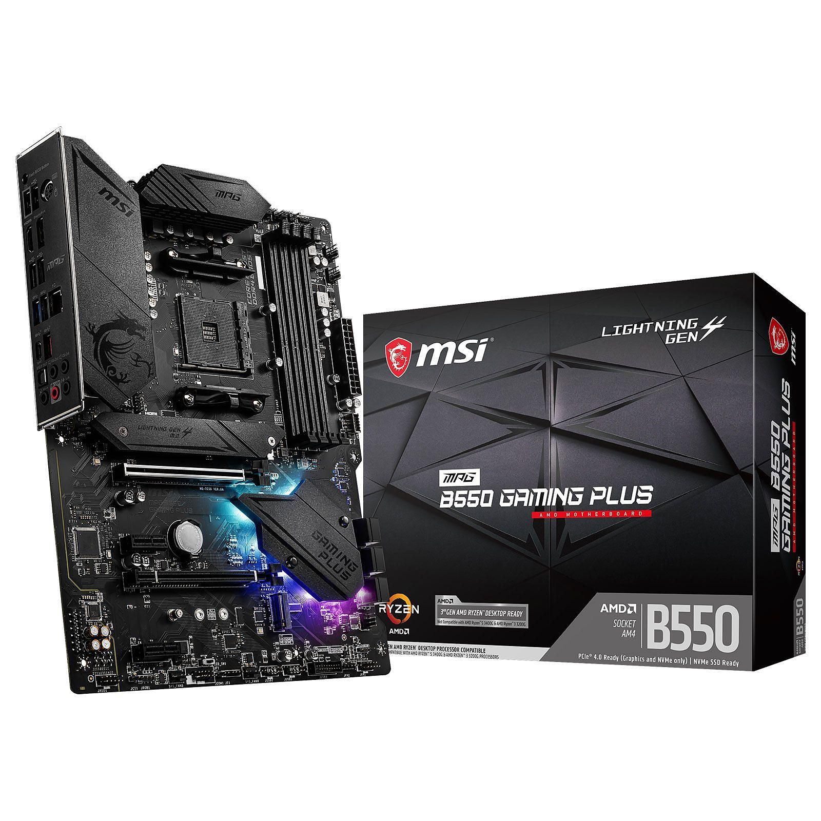 MSI MPG B550 GAMING PLUS ATX  - Carte mère MSI - Cybertek.fr - 0