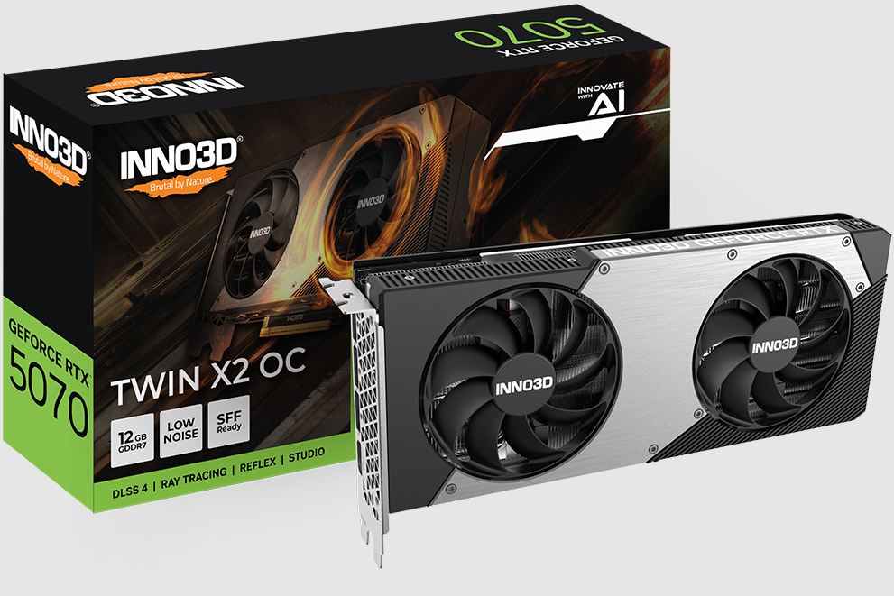 Inno3D GeForce RTX 5070 TWIN X2 OC  - Carte graphique Inno3D - 0