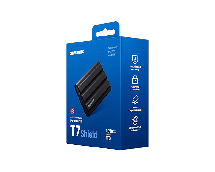 Samsung T7 SHIELD 1To Black (MU-PE1T0S/EU) - Achat / Vente Disque SSD externe sur Cybertek.fr - 10
