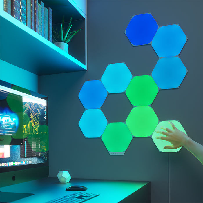 Nanoleaf Shapes Hexagons Starter Kit - 9 pièces  (NL42-0002HX-9PK) - Achat / Vente Objet connecté / Domotique sur Cybertek.fr - 1