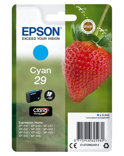 image produit Epson 29   3.2 ml   cyan   originale   blister   cartouc Cybertek