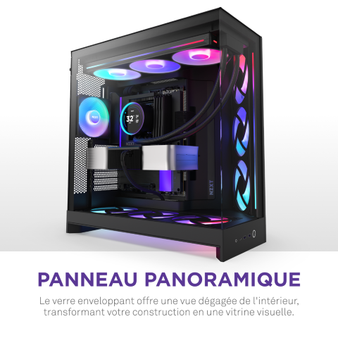 NZXT H9 Flow RGB+ Noir Noir - Boîtier PC NZXT - Cybertek.fr - 9
