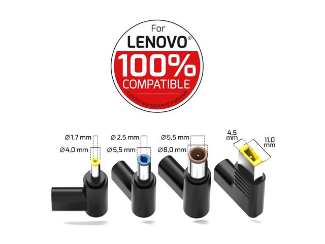 Port Alimentation secteur GaN 100W LENOVO - 4 embouts (904100LEEU) - Achat / Vente Chargeur sur Cybertek.fr - 3