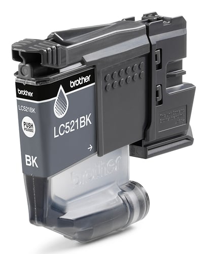Cartouche d'encre LC521BK - Noir pour imprimante Jet d'encre Brother - 1