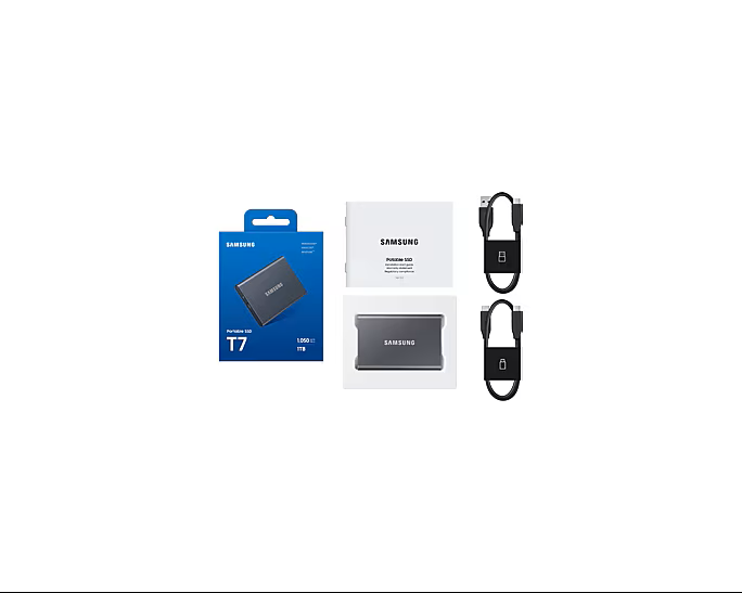 Samsung T7 USB 3.2 1 To Gris (MU-PC1T0T/WW) - Achat / Vente Disque SSD externe sur Cybertek.fr - 2