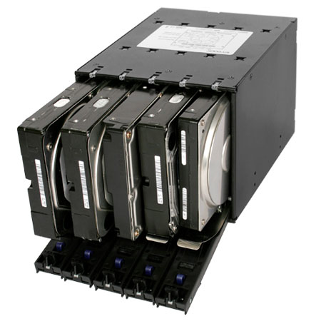 FlexCage MB975SP-B - 5 HDD sur 3x5.25" - Tiroir extractible - 3