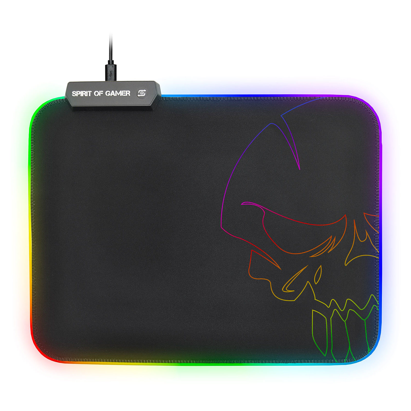 Spirit Of Gamer Skull RGB Gaming mouse pad - Taille M - Tapis de souris - 0