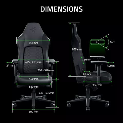 Razer Iskur V2 NewGen Noir - Siège PC Gamer - Cybertek.fr - 6