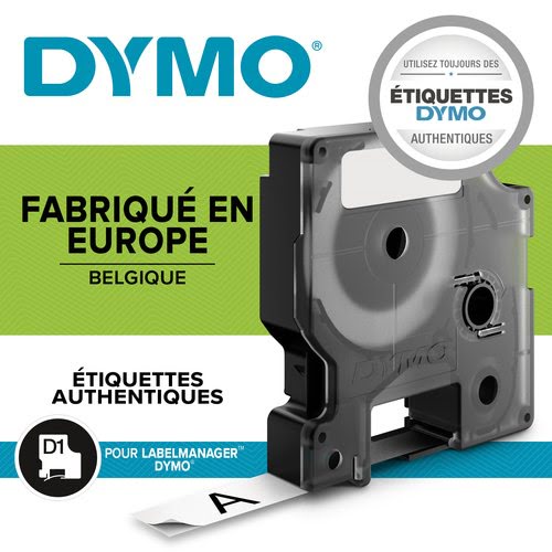 D1 - TAPE DYMO 12MMX7M pour imprimante Ruban Dymo - 10