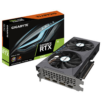 image produit Gigabyte GeForce RTX 3060 EAGLE OC 12G LHR-Seconde Vie-Très Bon Etat Cybertek