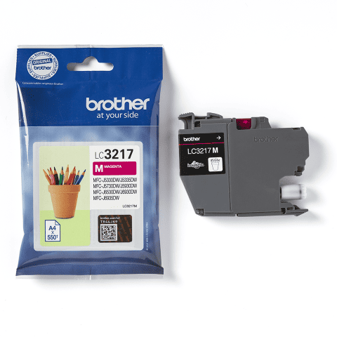 Cartouche LC3217M Magenta pour imprimante Jet d'encre Compatible Brother - 3