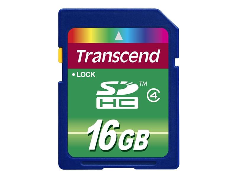 Transcend SDHC 16Go  class 4 - Carte mémoire Transcend - 0