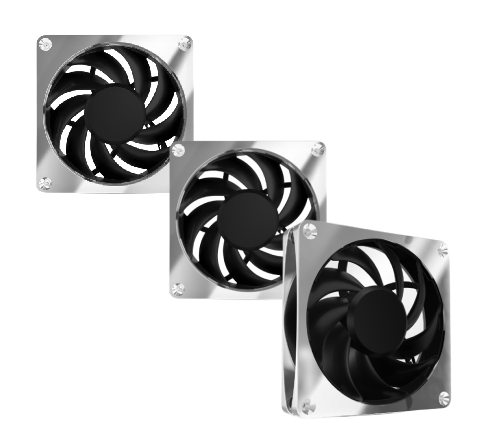 Alphacool Apex Stealth Metal 120mm-3000rpm Chrome Pack de 3 - Ventilateur boîtier - 0