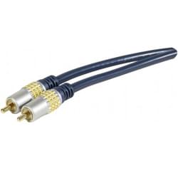 Câble RCA Haute Qualité Or - 1.80m - Connectique TV/Hifi/Video - 0