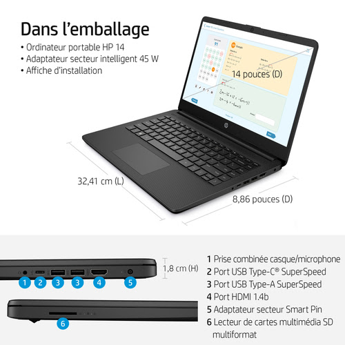 HP 617P8EA - PC portable HP - Cybertek.fr - 17