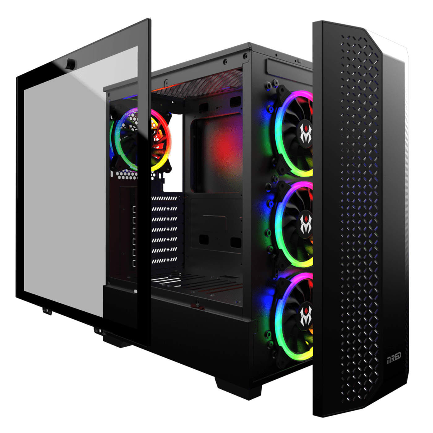 MRED - Boîtier PC Gamer ATX - Noir RGB Elite - Zoma