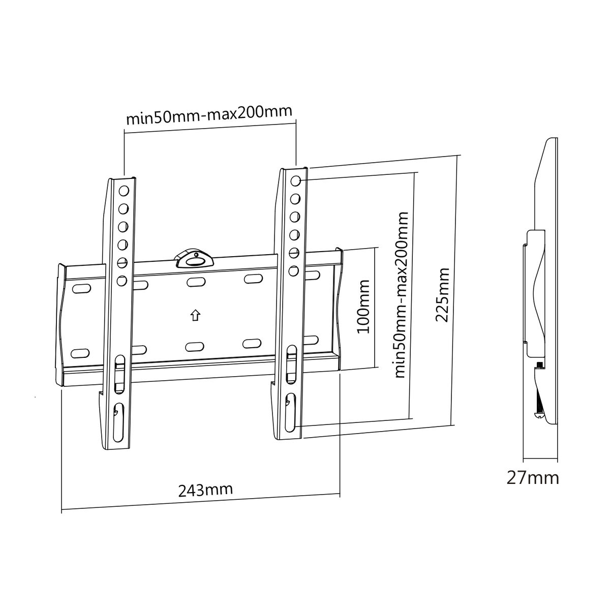 Support mural fixe pour écran 23'' à 42"   - Accessoire écran - 1