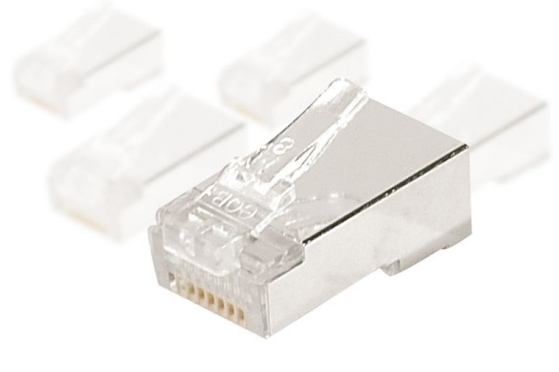Connecteur RJ45 CAT5e STP MonoBrin+Peigne - par 10  - 0