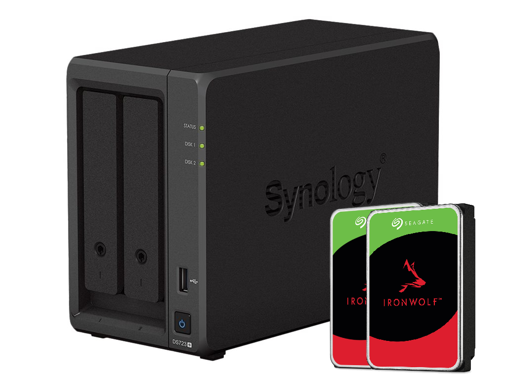 image produit Synology DS723+ - 2 Baies avec 2 Disques de 4To Cybertek