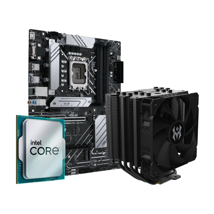 Kit Upgrade PC Asus PRIME B660 PLUS D4 + Zephyr Dark Pro + 13600KF OEM