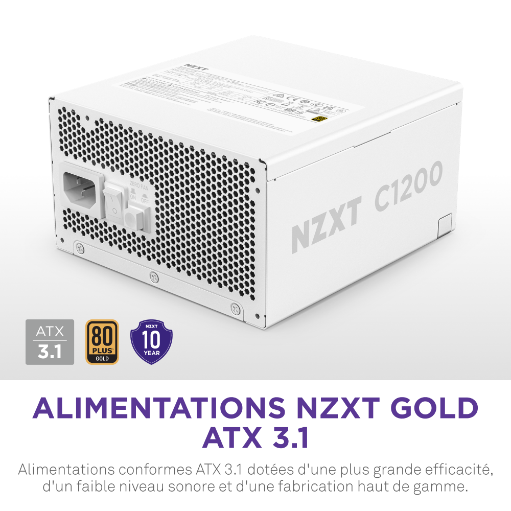 NZXT 80+ Gold (1200W) - Alimentation NZXT - Cybertek.fr - 7