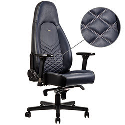 NobleChairs ICON Cuir veritable - Bleu/Cuir/4D