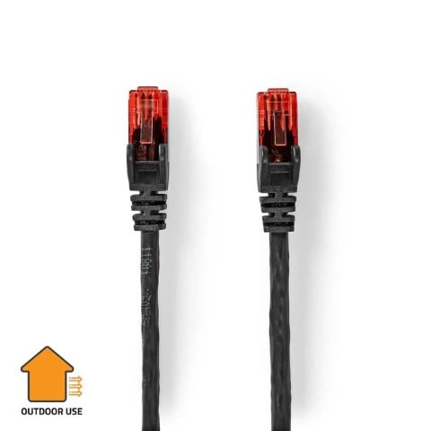Câble RJ45 Cat6 U/UTP - 50m - Noir - Connectique réseau - 2