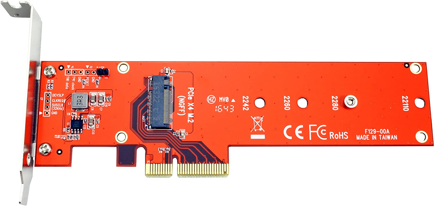 PCI-Express 4x pour un SSD M.2 NVMe - Carte contrôleur Roline - 1