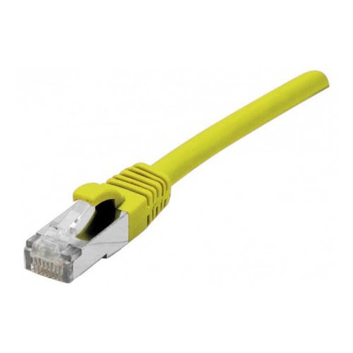 Cable Cat.6A S/FTP LS0H jaune Snagless - 0.5m - 0