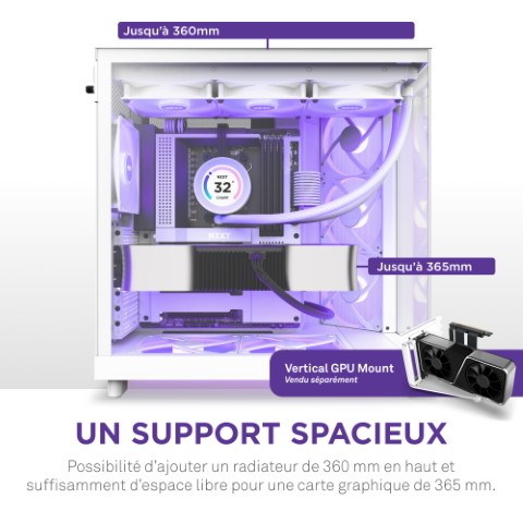 NZXT H6 Flow RGB Blanc Blanc - Boîtier PC NZXT - Cybertek.fr - 15