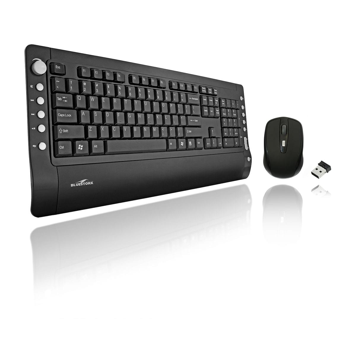 Bluestork Multimedia Clavier+souris sans fil Noir - Pack Clavier/Souris - 0